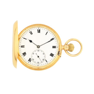 English gold hunting cased carrousel lever watch Circa 1905