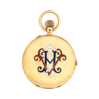 English gold hunting cased chronograph watch Circa 1903