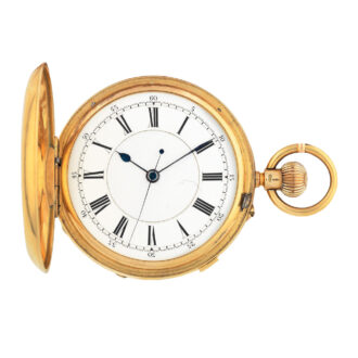 English 18k gold full hunter with stop/start seconds Circa 1903