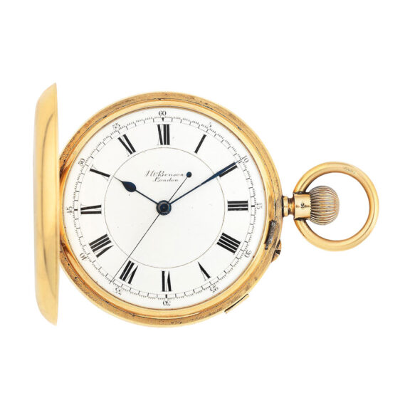 English 18 carat gold hunting cased lever watch Circa 1901