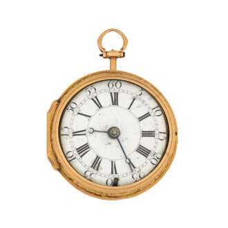 English gold pair cased repoussé verge watch Circa 1750