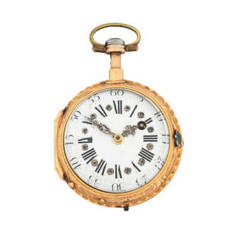 French gilt-metal open faced quarter repeater Circa 1770