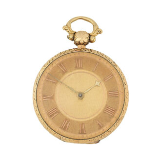 English 18k gold open faced lever pocket watch Circa 1827