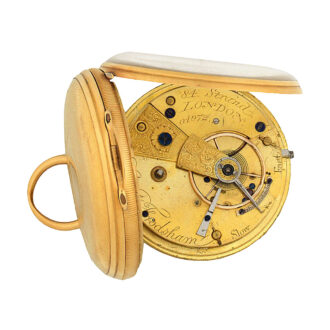 English 18 carat gold open faced pocket watch Circa 1874 English 18 carat gold open faced pocket watch Circa 1874