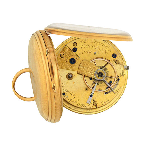 English 18 carat gold open faced pocket watch Circa 1874 English 18 carat gold open faced pocket watch Circa 1874