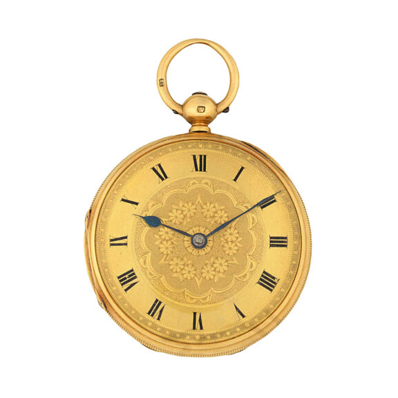 English 18 carat gold open faced pocket watch Circa 1874 English 18 carat gold open faced pocket watch Circa 1874