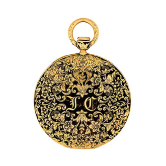 Swiss gold and enamel hunting cased pocket watch Circa 1830