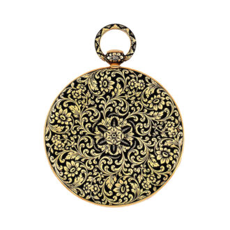 Swiss gold and enamel open faced repeating watch Circa 1800