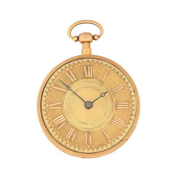 Swiss gold open faced musical repeating watch Circa 1810