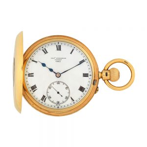 English gold half hunting cased lever pocket watch Circa 1904