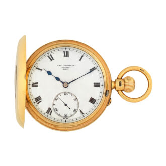 English gold half hunting cased lever pocket watch Circa 1904