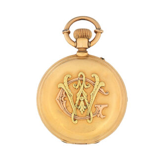 Swiss 18k gold hunting cased lever pocket watch Circa 1890