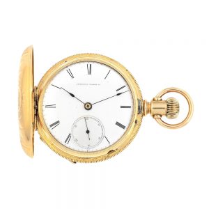 American gilt-metal hunting cased pocket watch Circa 1890