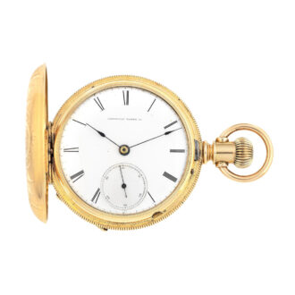 American gilt-metal hunting cased pocket watch Circa 1890