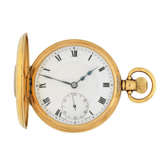 English 18 carat gold half hunting cased lever Circa 1929