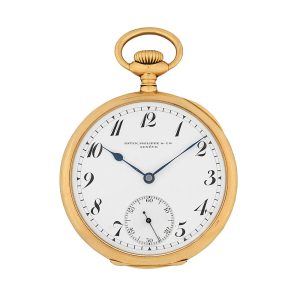 Swiss 18 carat gold open faced lever pocket watch Circa 1912