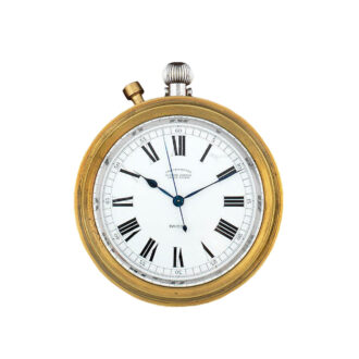 Swiss stainless steel open faced lever deck watch Circa 1940