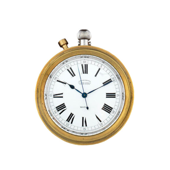 Swiss stainless steel open faced lever deck watch Circa 1940