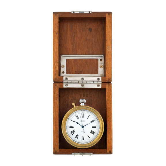 Swiss stainless steel open faced lever deck watch Circa 1940 Swiss stainless steel open faced lever deck watch Circa 1940
