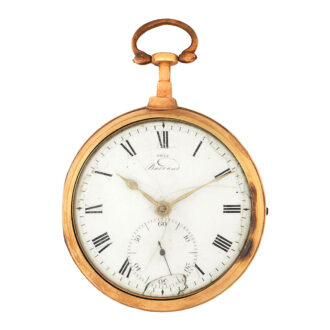 English gold open faced duplex pocket watch Circa 1806