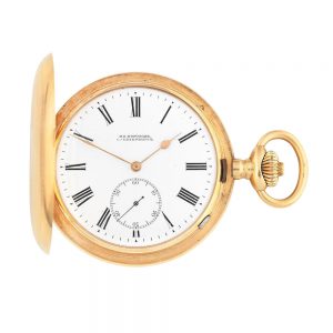 Swiss gold full hunter made for the Russian market Circa 1890