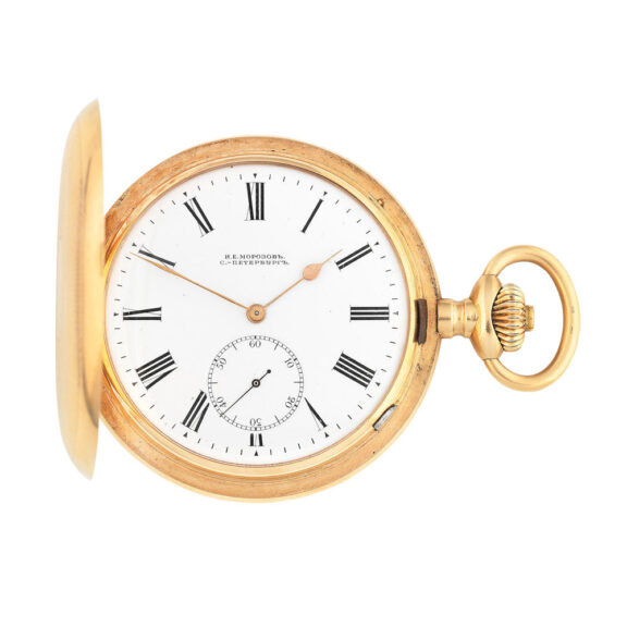 Swiss gold full hunter made for the Russian market Circa 1890