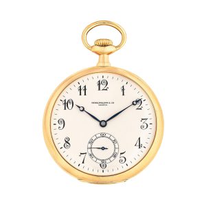 Swiss 18 carat gold open faced lever pocket watch Circa 1903
