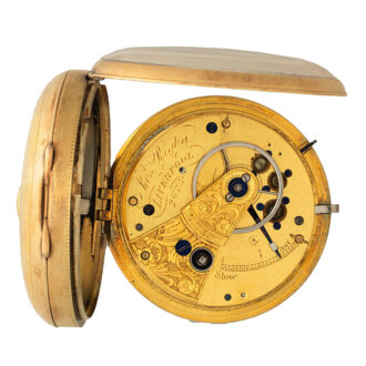 English 18k gold open faced lever pocket watch Circa 1832
