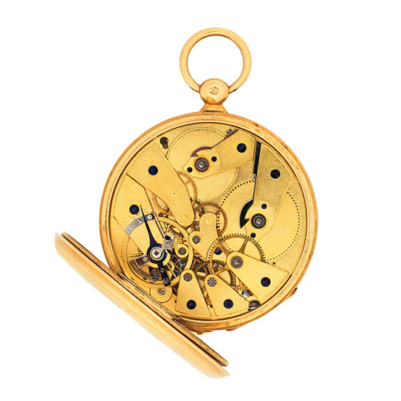 Swiss gold watch with independent center seconds Circa 1840