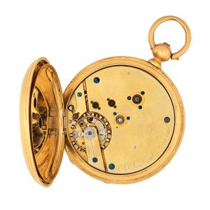 English 18k gold hunting cased pocket chronometer Circa 1870