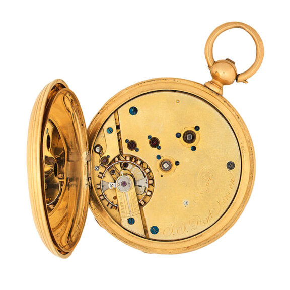 English 18k gold hunting cased pocket chronometer Circa 1870