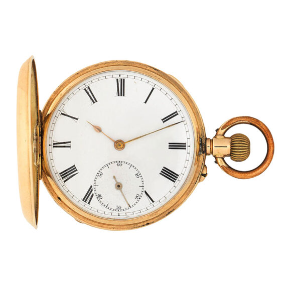 Swiss 14k gold hunting cased lever pocket watch Circa 1900