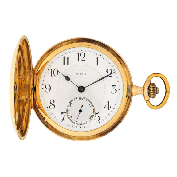 Swiss 18K gold hunting cased lever pocket watch Circa 1900