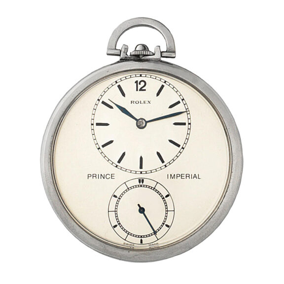 Swiss stainless steel open faced lever pocket watch Circa 1955