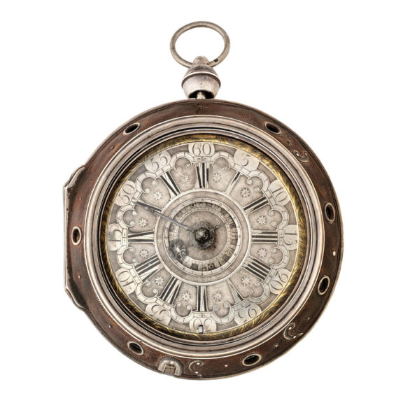 Austrian silver quarter striking watch with alarm Circa 1750