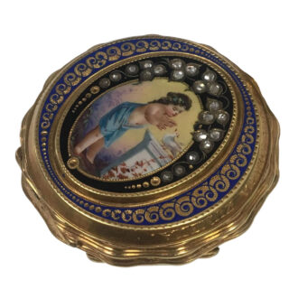 Swiss gold and enamel hunting cased lever watch Circa 1890