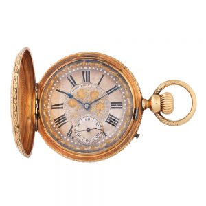 Swiss gold hunting cased lever pocket watch Circa 1890