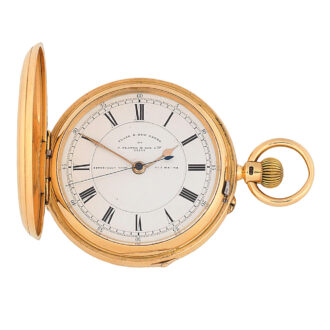 English hunting cased lever with stoppable seconds Circa 1903