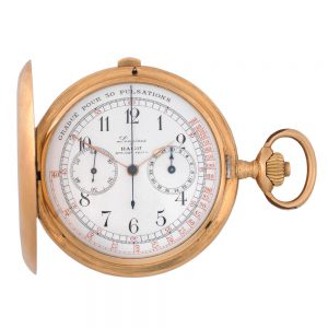 Swiss hunting cased chronograph pocket watch Circa 1912