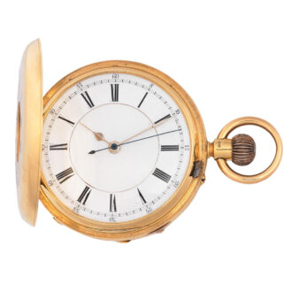 English gold lever watch with start/stop seconds Circa 1902