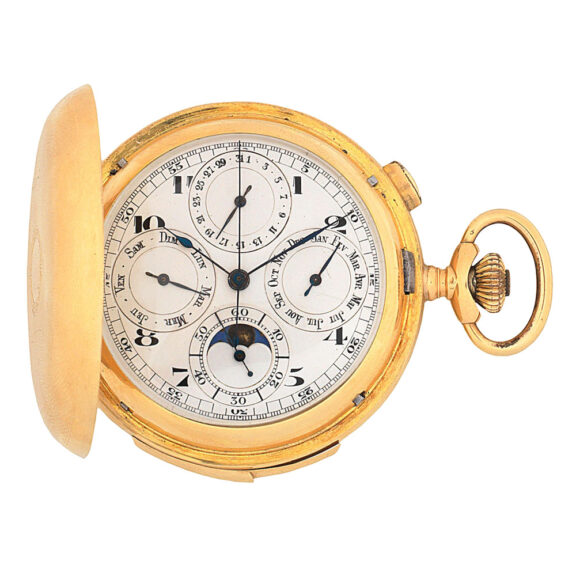 Swiss gold hunting cased comlicated lever watch Circa 1915