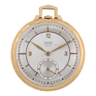 Swiss 9k gold open faced lever pocket watch Circa 1937