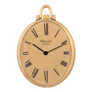 Swiss 18 carat gold oval shaped lever pocket watch Circa 1980