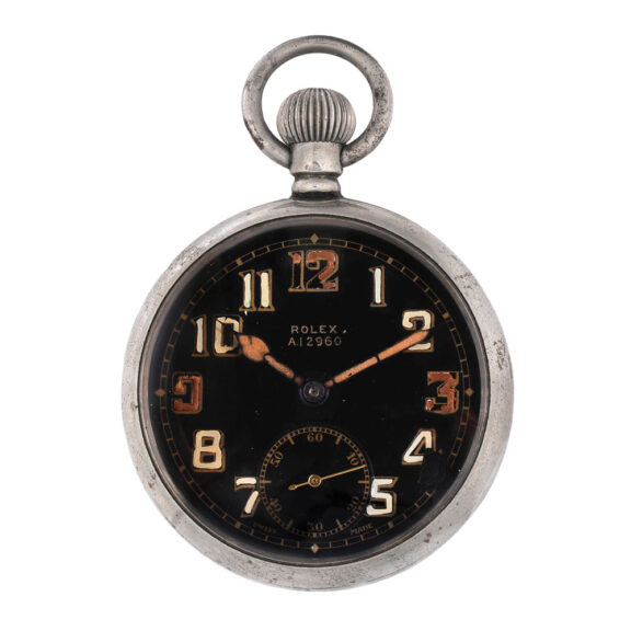 Swiss stainless steel lever military pocket watch Circa 1940
