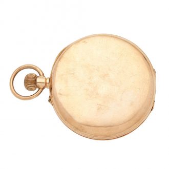 Swiss gold half hunting cased keyless lever watch Circa 1919