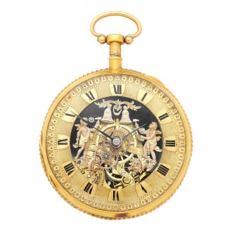 French semi skeletonized repeating Jacquemart automaton Circa 1810