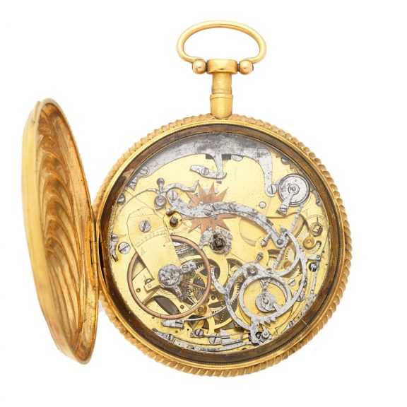 French semi skeletonized repeating Jacquemart automaton Circa 1810 French semi skeletonized repeating Jacquemart automaton Circa 1810
