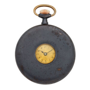 Swiss gunmetal keyless wind lever pocket watch Circa 1900
