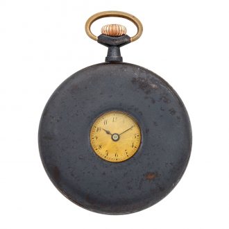 Swiss gunmetal keyless wind lever pocket watch Circa 1900