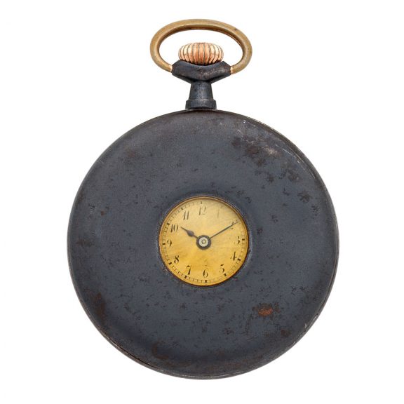 Swiss gunmetal keyless wind lever pocket watch Circa 1900